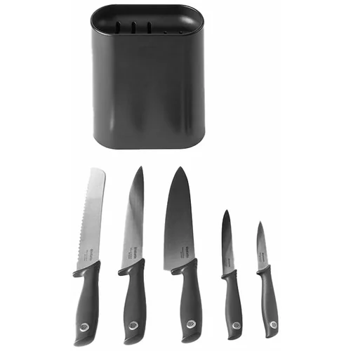 Brabantia Set kuhinjskih nožev z držalom, 5 kosov