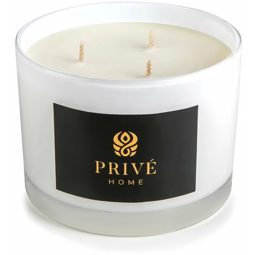 Privé Home bijela mirisna svijeća Oud & Bergamote, vrijeme gorenja 35 h