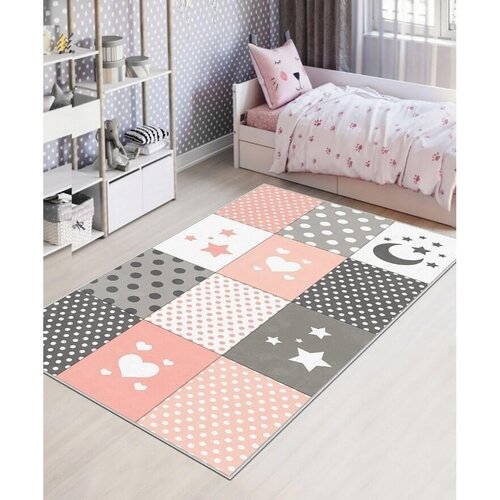  Dečiji tepih sa gumenom podlogom 120x180cm - Baby classic, roze, TG-193 Cene