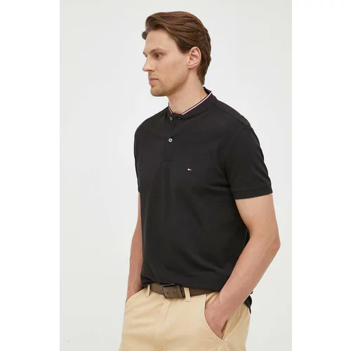 Tommy Hilfiger Pamučna polo majica boja: crna, glatki model