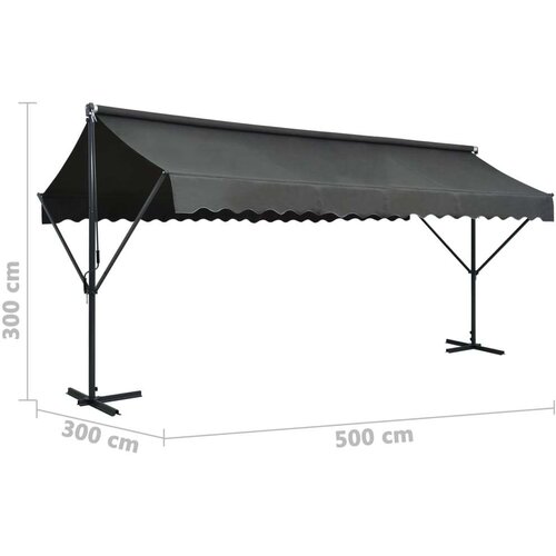  Tenda Samostojeća tenda 500 x 300 cm antracit Cijene