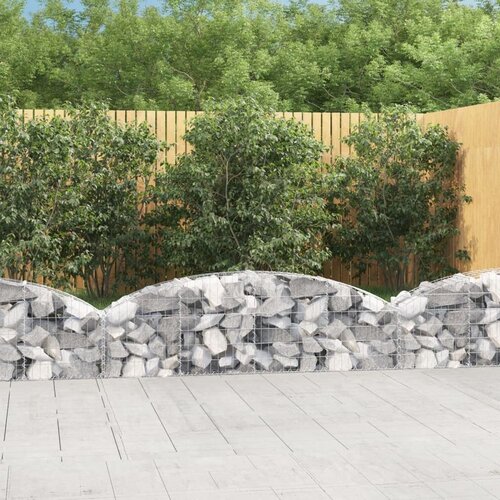  Gabionska ko&amp;scaron;ara s lukom 200 x 30 x 40/60 cm pocinčano željezo Slike