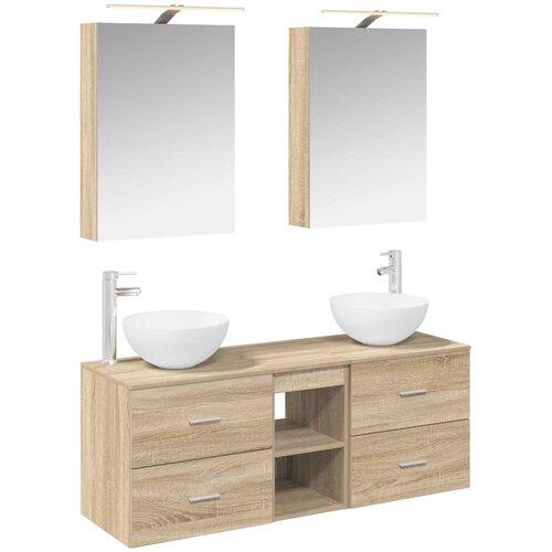  Set namje&scaron;taja za kupaonicu 5 pcs Hrast sonoma Cijene