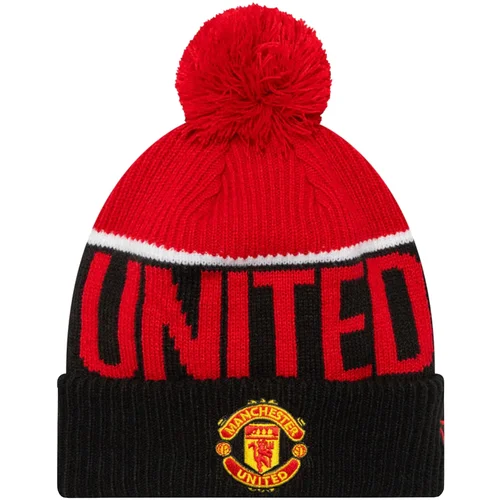 New Era Kape Manchester United Pom Beanie Rdeča