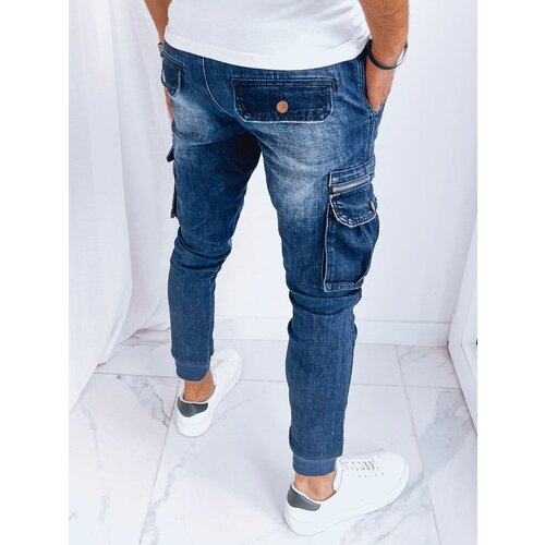 DStreet Men&amp;#039;s Denim Cargo Jogers Dark Blue Slike