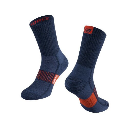 Force čarape north, plavo-narandžaste l-xl / 42-47 ( 9011939/S61 ) Slike