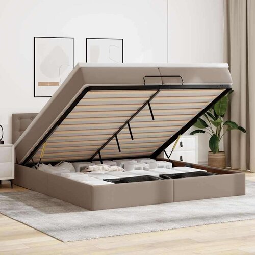 vidaXL okvir kreveta s madracima cappuccina 200x200 cm umjetna koža Cijene