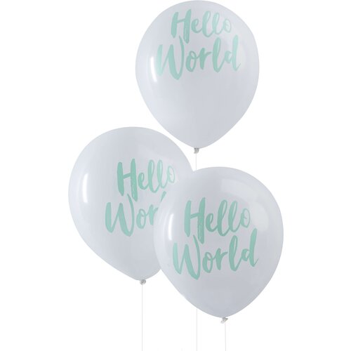 Ginger Ray&amp;reg; baloni hello world mint Slike