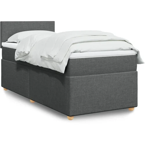  The Living Store Box spring postelja z vzmetnico temno siva 90x190 cm blago - Box Spring Postelja, (21520413)