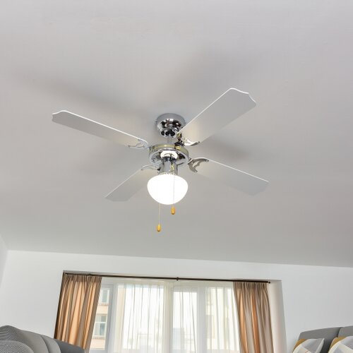 ZEVENTI - Plafonski ventilator NAVAGIO 1xE27/60W/230V crna/bela Slike