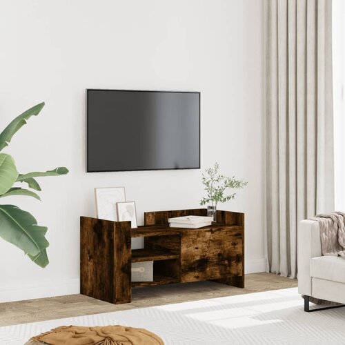Furnova TV omarica dimljeni hrast 80x35x40 cm inženirski les, (21922559) Slike
