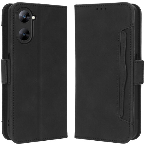 INORCO Za Realme V30 5G/V30t torbica za telefon z več režami za kartice, stojalo iz PU usnja, pokrov za telefon denarnica, (22036508) Slike
