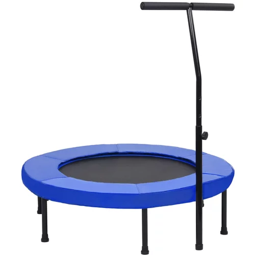 vidaXL Fitnes trampolin z ročajem in varnostno oblogo 102 cm