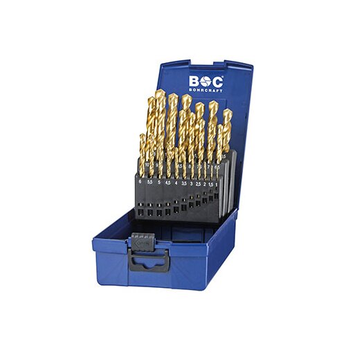 BOHRCRAFT set spiralnih burgija hss-tin din 338 &amp;Oslash;1-13mm 25kom. KT13 11301330025 Slike