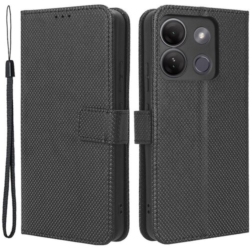 INORCO Ovitek za telefon z diamantno teksturo Infinix Smart 7 Plus, PU usnjeno stojalo, ovitek za telefon, denarnica, (22032920) Slike
