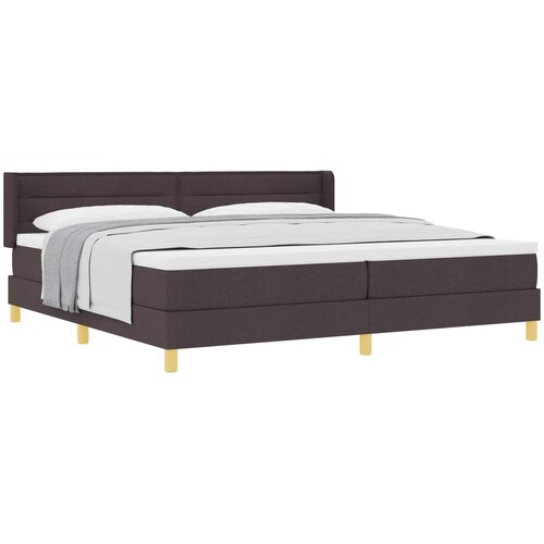 vidaXL Postelja z vzmetnico Temno rjava 200 x 200 cm Poliester, (5000123768) Cene