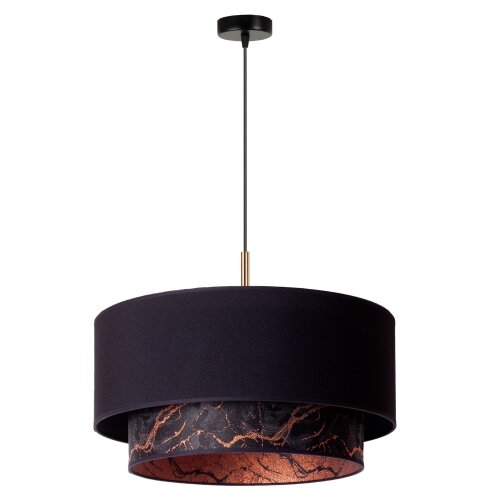  Duolla - Visilica na sajli NANTES 1xE27/15W/230V prečnik 45 cm crna/bakarna Slike