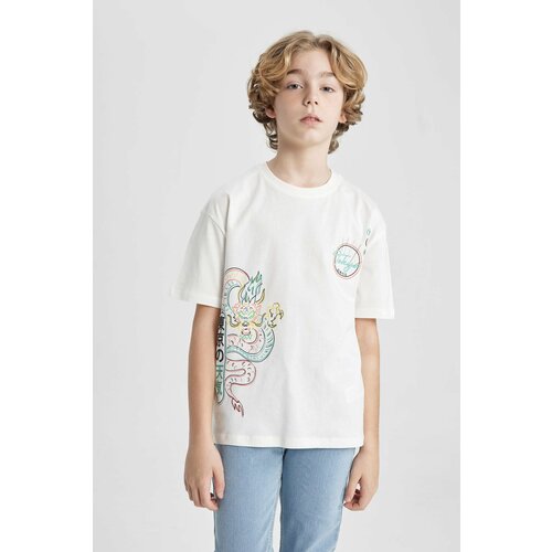 Defacto Boy Oversize Fit Crew Neck Printed Short Sleeve T-Shirt Cene