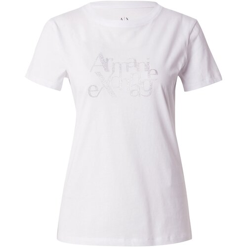 Armani Exchange Majica srebro / bijela Cene