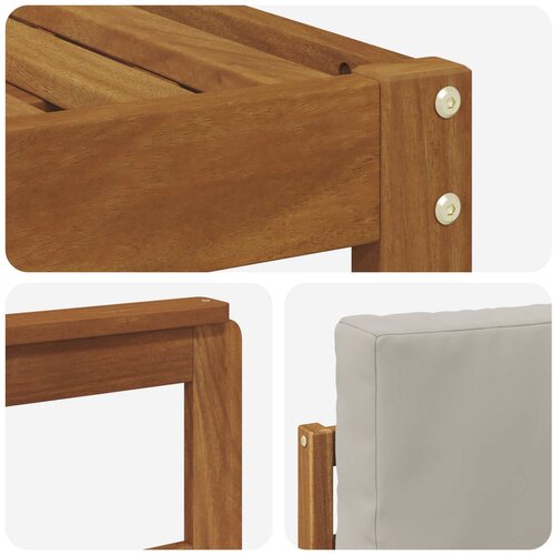  Set vanjskih sofa 6 kom. Prirodna i svijetlo siva Smeđa 251 x 128,5 x 73 cm Slike