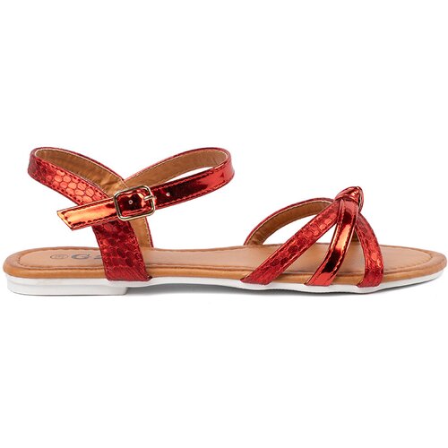 Shelvt Red sandals with an animal motif Cene
