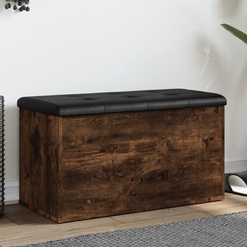 VidaXL Klupa za pohranu boja hrasta 82x42x45 cm od konstruiranog drva Slike
