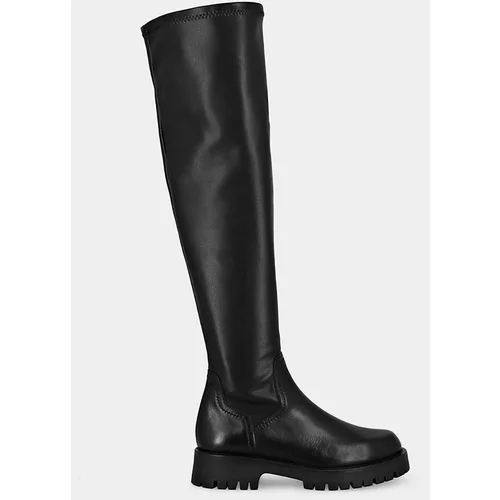 Jonak Usnjeni elegantni škornji RADAR CUIR/STRETCH ženski, črna barva, 3300103