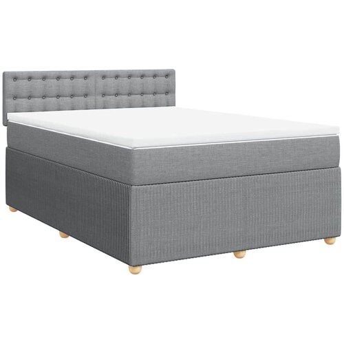 Maison Chic Box spring postelja - Vzmetna postelja z vzmetnico svetlo siva 160x200 cm žamet SL18345, (21894594) Cene