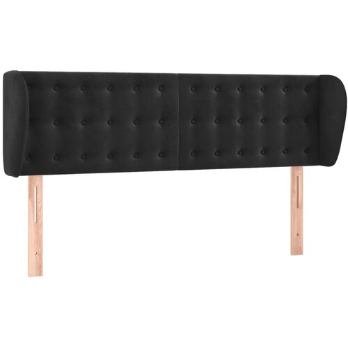 Maison Chic posteljno vzglavje - vzglavna omarica - nočna omarica z ušesi črno 147x23x78/88 cm žamet, (21710483) Cene