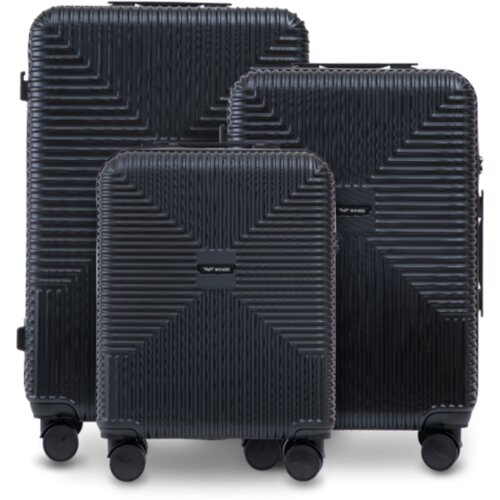  Set od 3 kofera WINGS PC ECO &amp;ndash; crni Slike