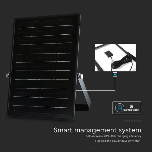  LED prigu&amp;scaron;iva solarni reflektor sa senzorom LED/10W/3,7V 4000/6000K IP65 + daljinski upravljač Slike