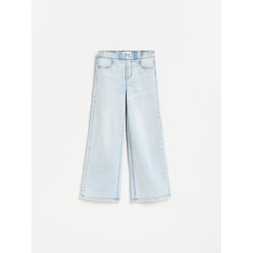 Reserved Rastezljive wide leg traperice - plava Cijene
