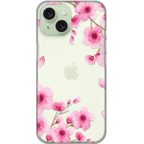 Torbica silikonska print skin za iphone 15 6.1 rose flowers Slike