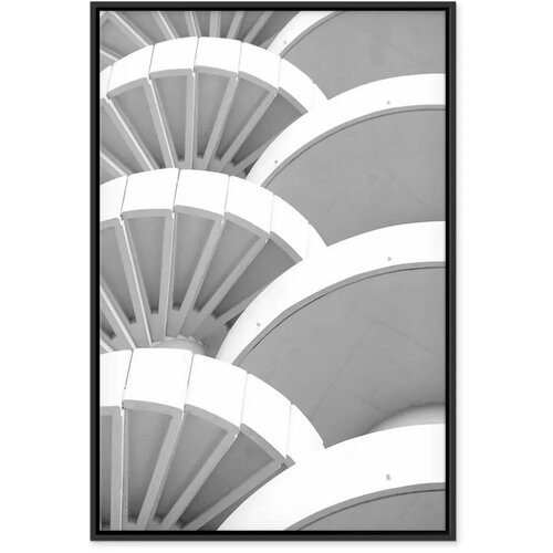  Slika - White Detail (1 Part) Vertical 60x90 U crnom drvenom okviru Slike