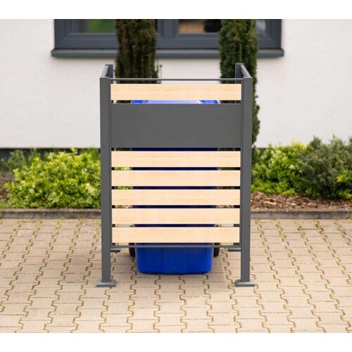 WESTMANN metalna obloga za kantu za smeće Planum | 1x240L | Drveni izgled | 90x90x120 cm - BRANDED IN GERMANY Cijene