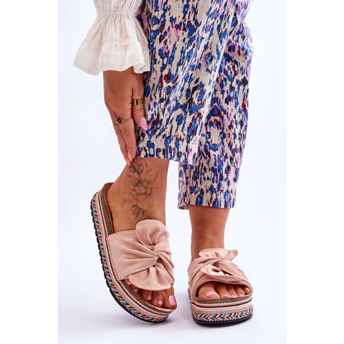Kesi Women&amp;#039;s slippers on a massive platform light pink terisa Slike