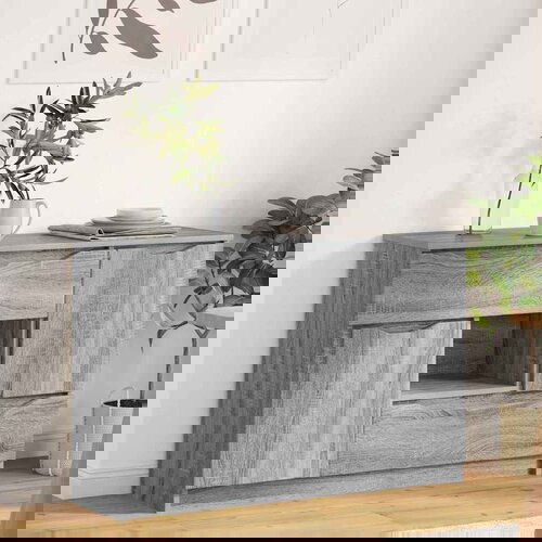 VidaXL Strani &amp;scaron;al Siva Sonoma 100 x 30 x 65,6 Konstruiran les Slike