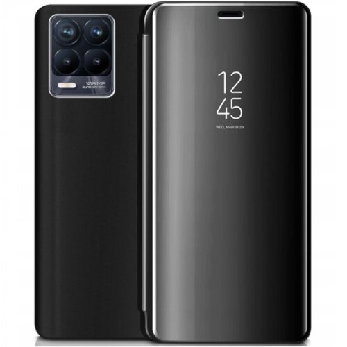  Futrola Clear View za Realme 8/8 Pro - Crna Slike