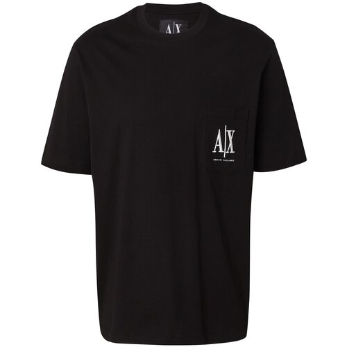 Armani Exchange Majica crna / bijela Slike