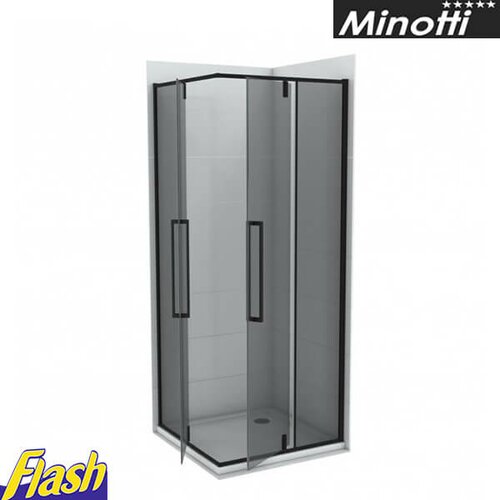  Tuš kabina kvadratna 90x90 - (bez kadice) - Minotti - Concept Absolut Black C-02-B6190 Cene