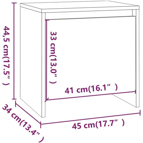 vidaXL Nočna omarica sonoma hrast 45x34x44,5 cm iverna plošča Cene