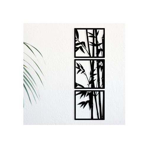 Wallity Zidna dekoracija Tuyunju, 36x110cm, Crna Slike