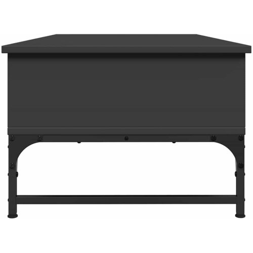  Stolić za kavu crni 100 x 50 x 35 cm konstruirano drvo i metal Slike
