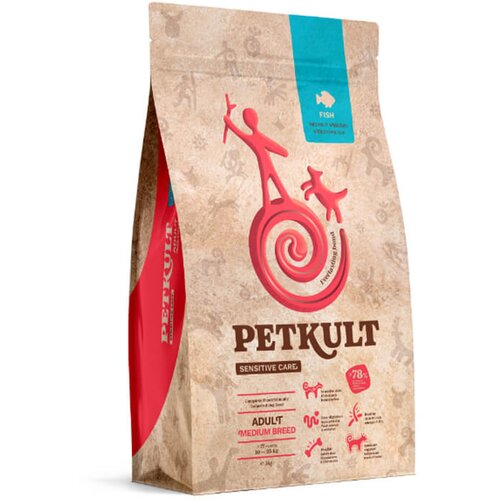 Petkult sensitive care adult, medium - riba 3 kg Slike