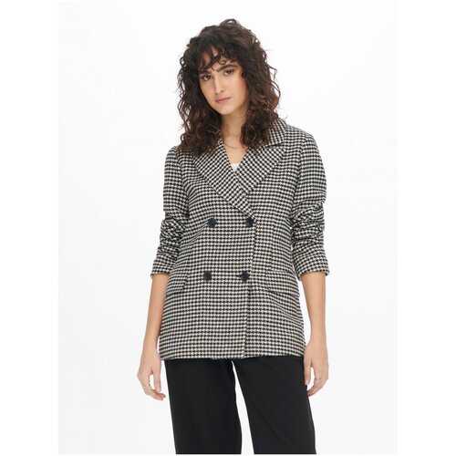 JDY Black patterned coat Malina - Women Slike