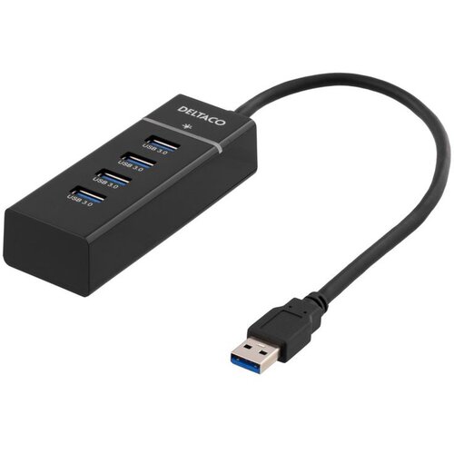 Deltaco HUB 3.0 s 4 USB-A priključka, aluminijski, crni Cijene