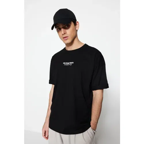 Trendyol T-Shirt - Black - Oversize