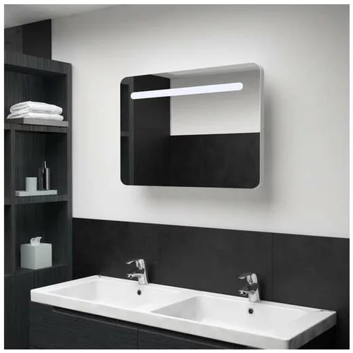  LED kopalniška omarica z ogledalom 80x9,5x55 cm