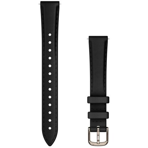 Garmin remen za Lily 2, 14 mm, crna koža, krem-zlatni metalni dijelovi Cijene
