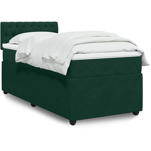 Box spring krevet s madracem tamnozeleni 100x200 cm bar&scaron;unasti Cijene